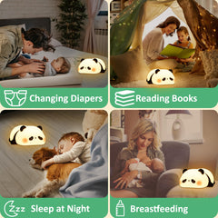 Attivolife Panda Night Light rechargeable battery enables cordless use