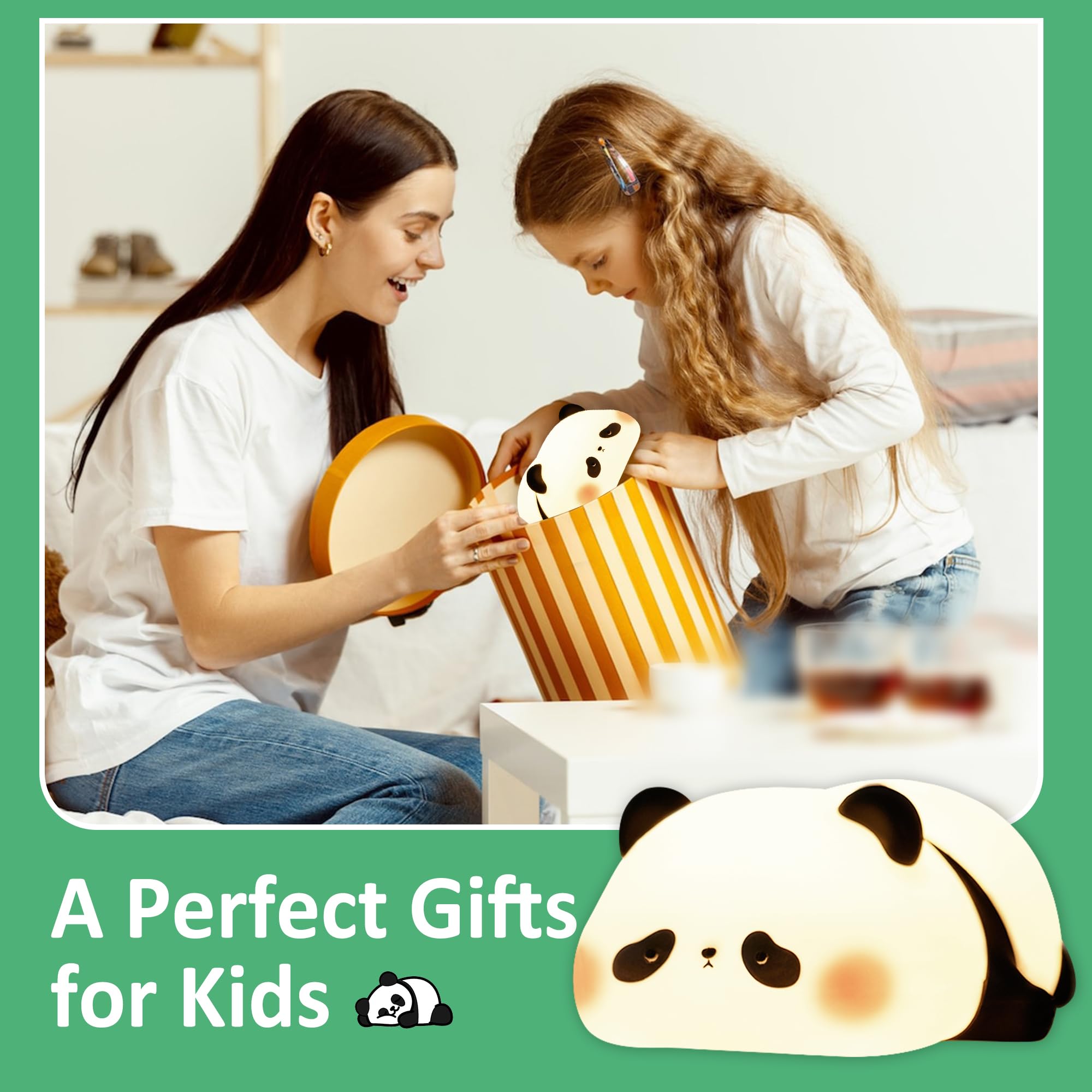 Attivolife Panda Night Light auto-off timer for easy bedtime lighting