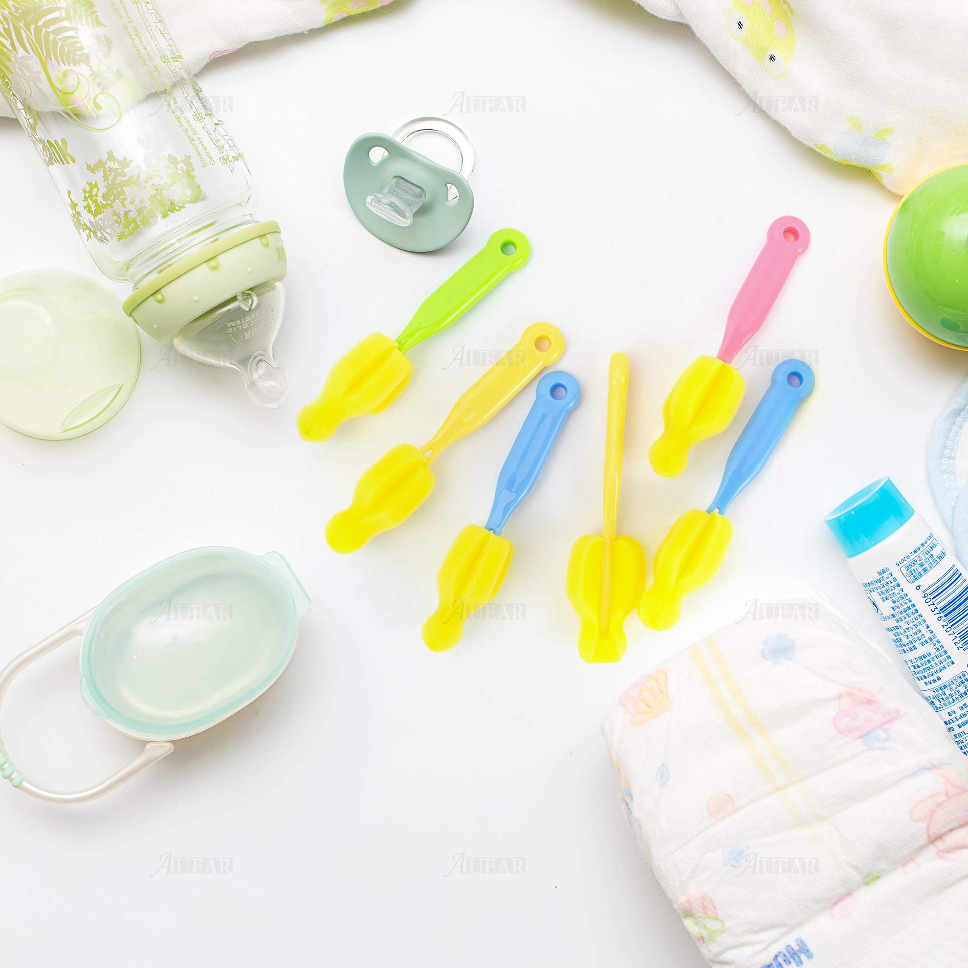 AUEAR bottle adapter closeup demonstrates compatibility with standard nipples
