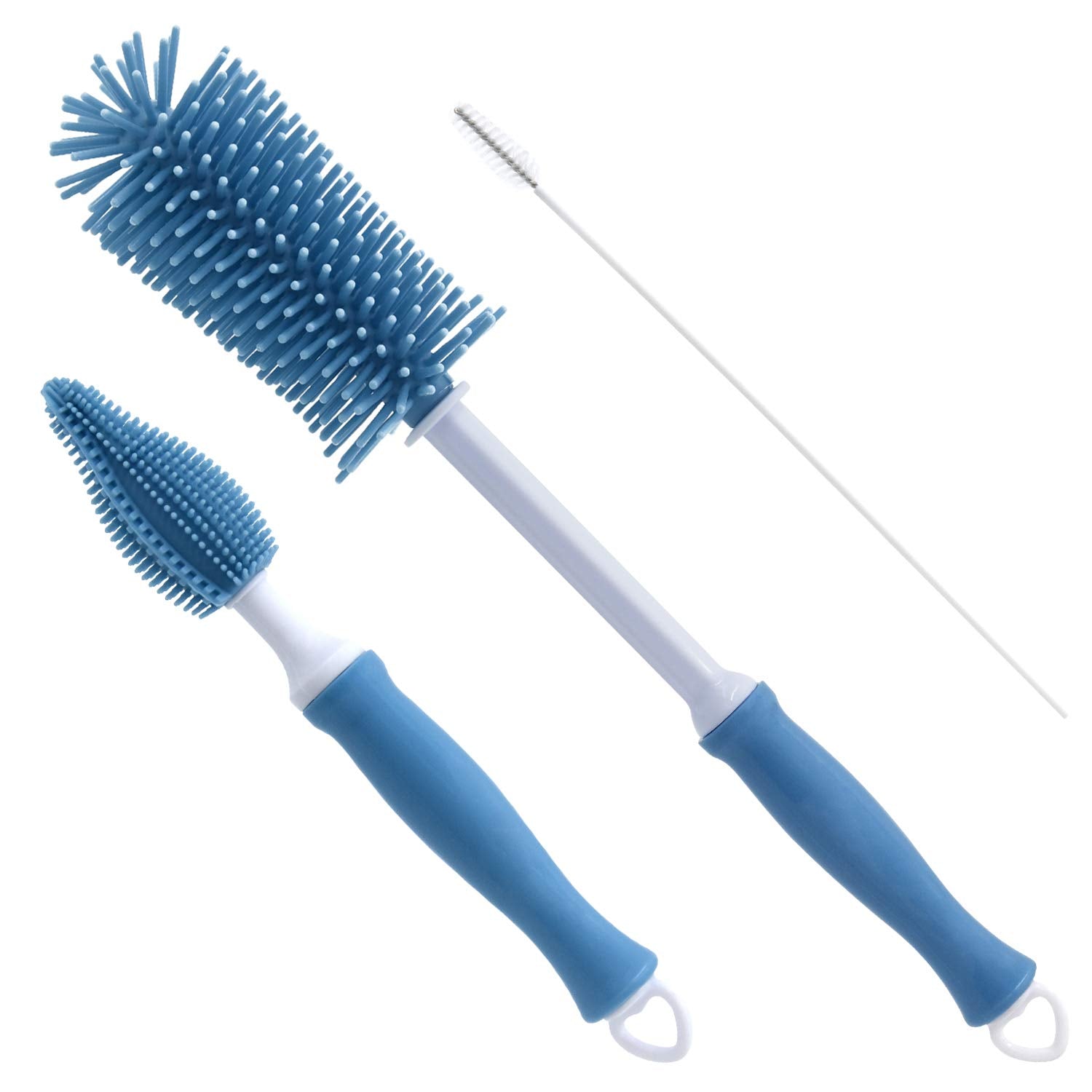 Auerllcy silicone bottle brush large head cleans bottles and corners easily