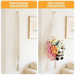 Aufee macrame plushie net with eco-friendly cotton rope ensures durability and lasting shape.