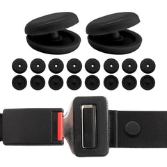 Augeny seat belt button stop packaging shows quick universal fit for cars.