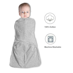 AugTwig Baby Sleep Sack Swaddle close-up shows soft organic cotton knit and breathable comfort.