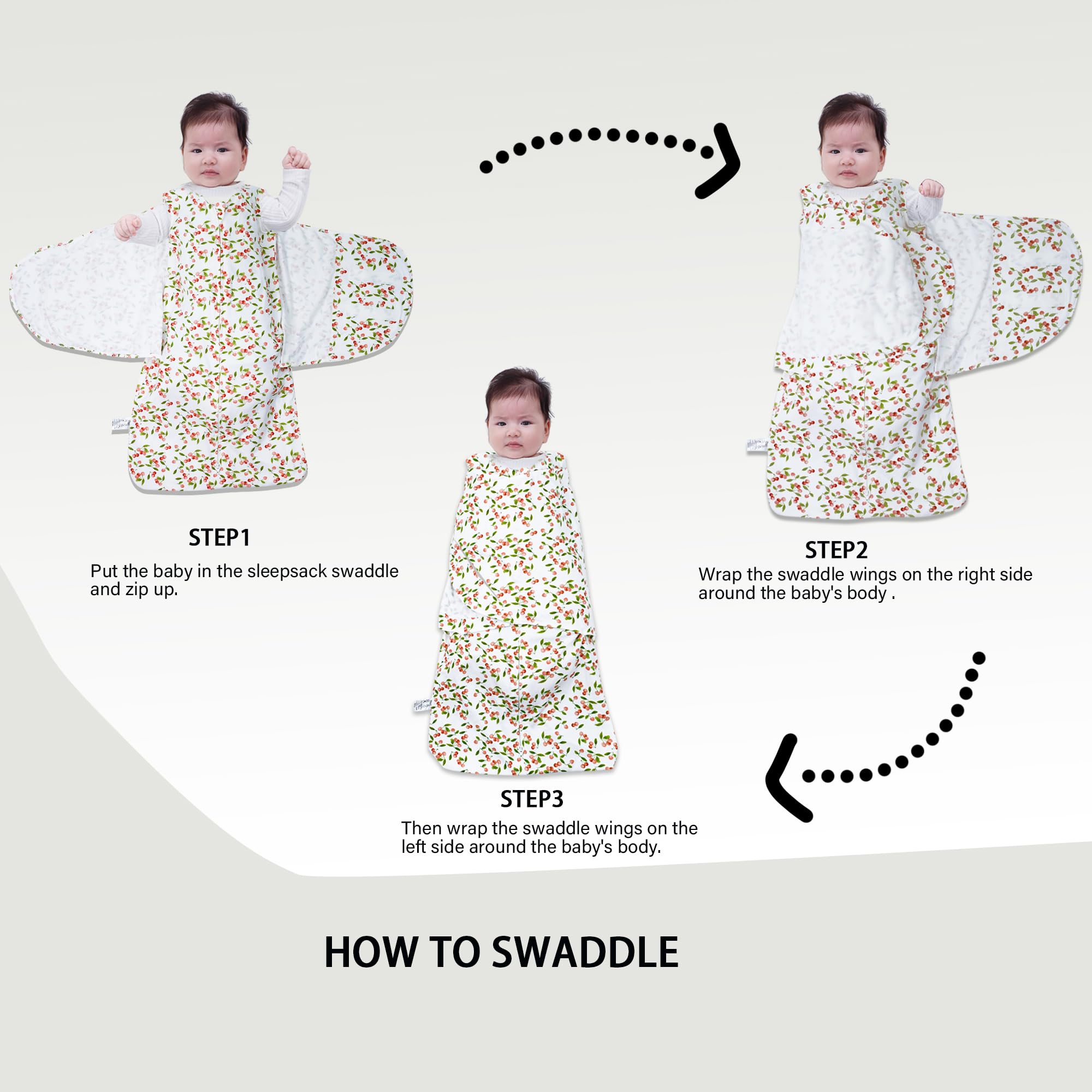 AugTwig easy-open leg sack design shows allowed leg movement during sleep.