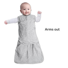 AugTwig organic cotton wearable blanket provides breathable softness for all-night comfort.