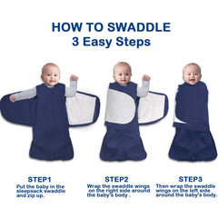 AugTwig sleep-sack leg opening design supports safe movement