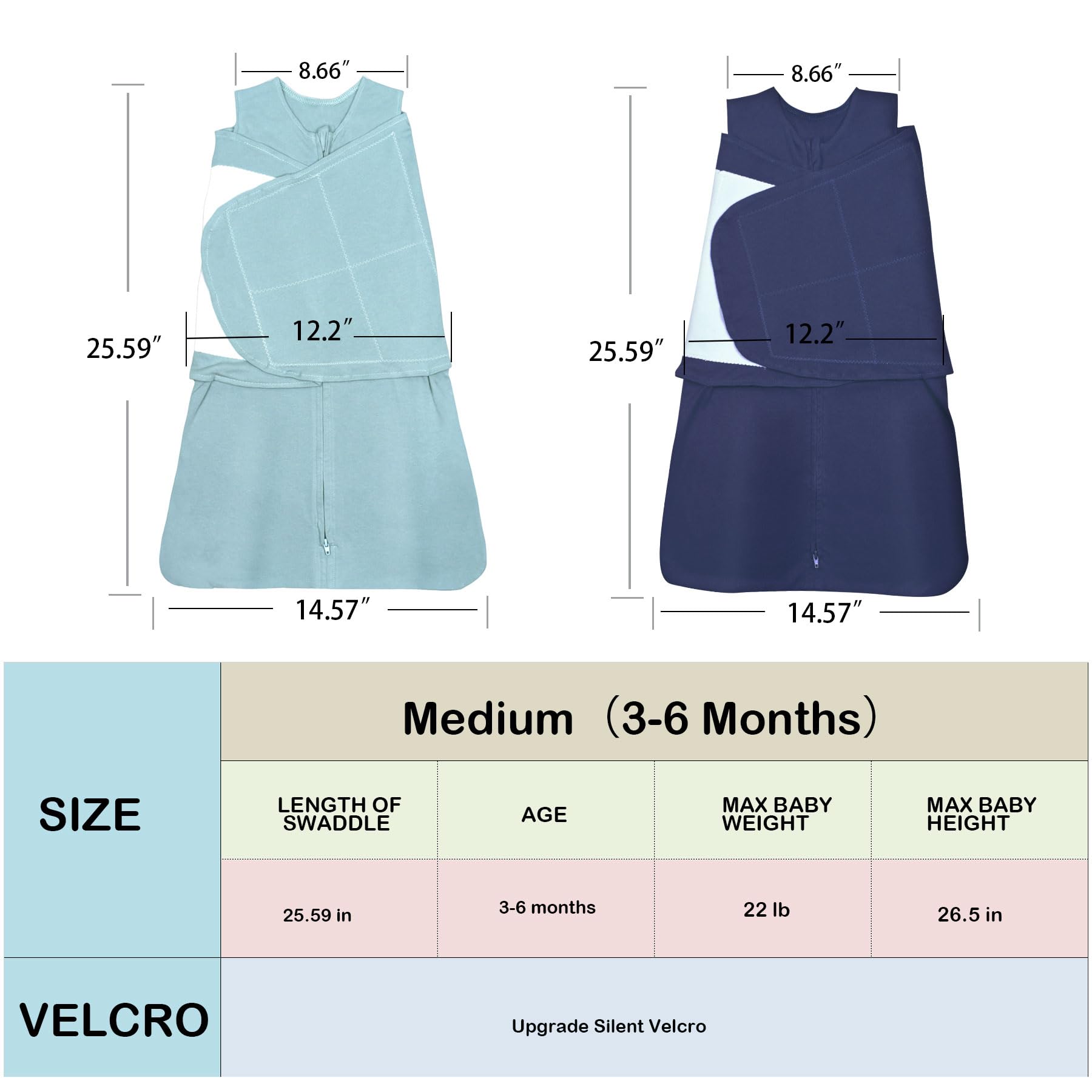 AugTwig 3-way arms-in swaddle position promotes self-soothing