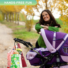 Augwontior quick-attachment stroller clip enables fast setup and removal.