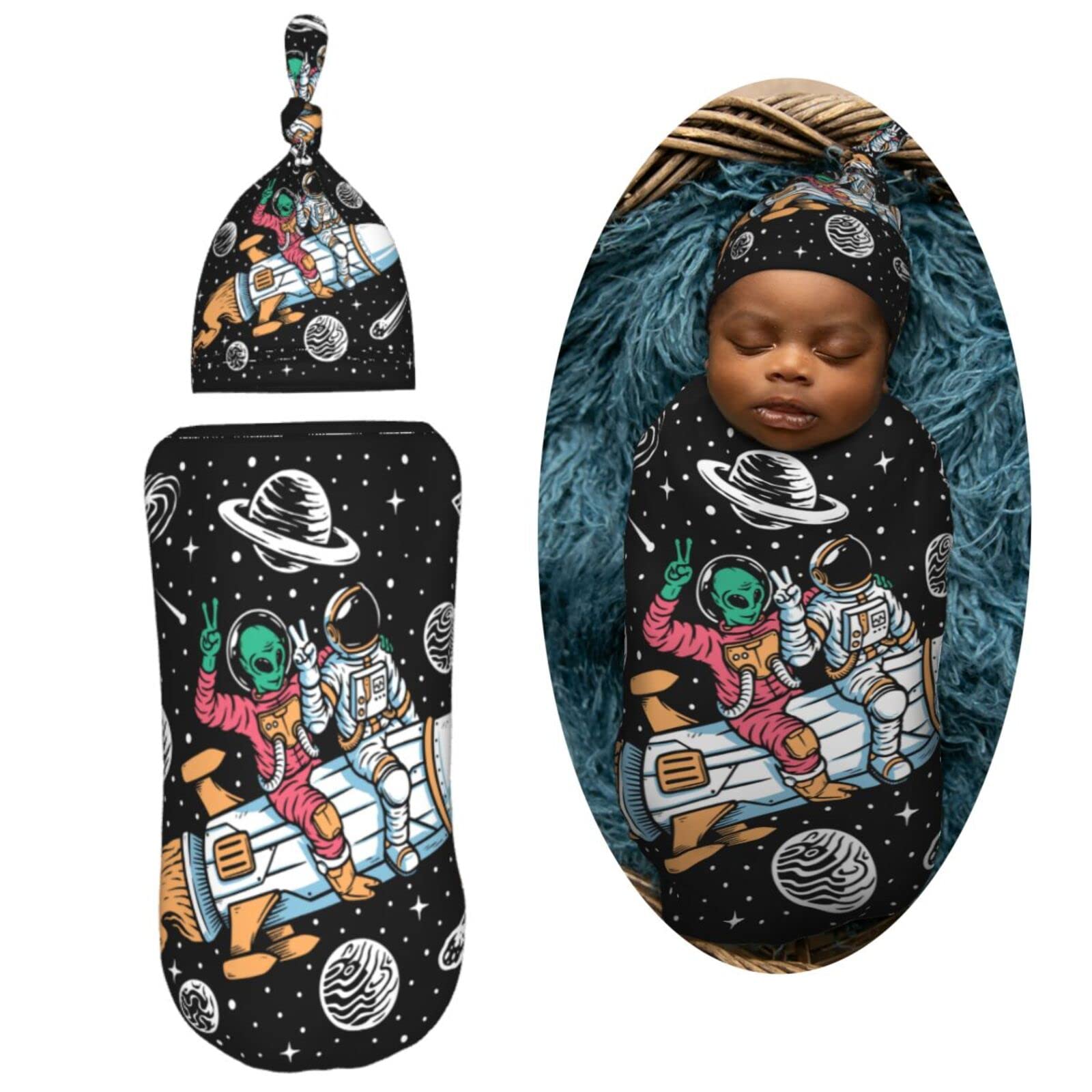 AuHomea swaddle bag in oval shape demonstrates easy wrap.