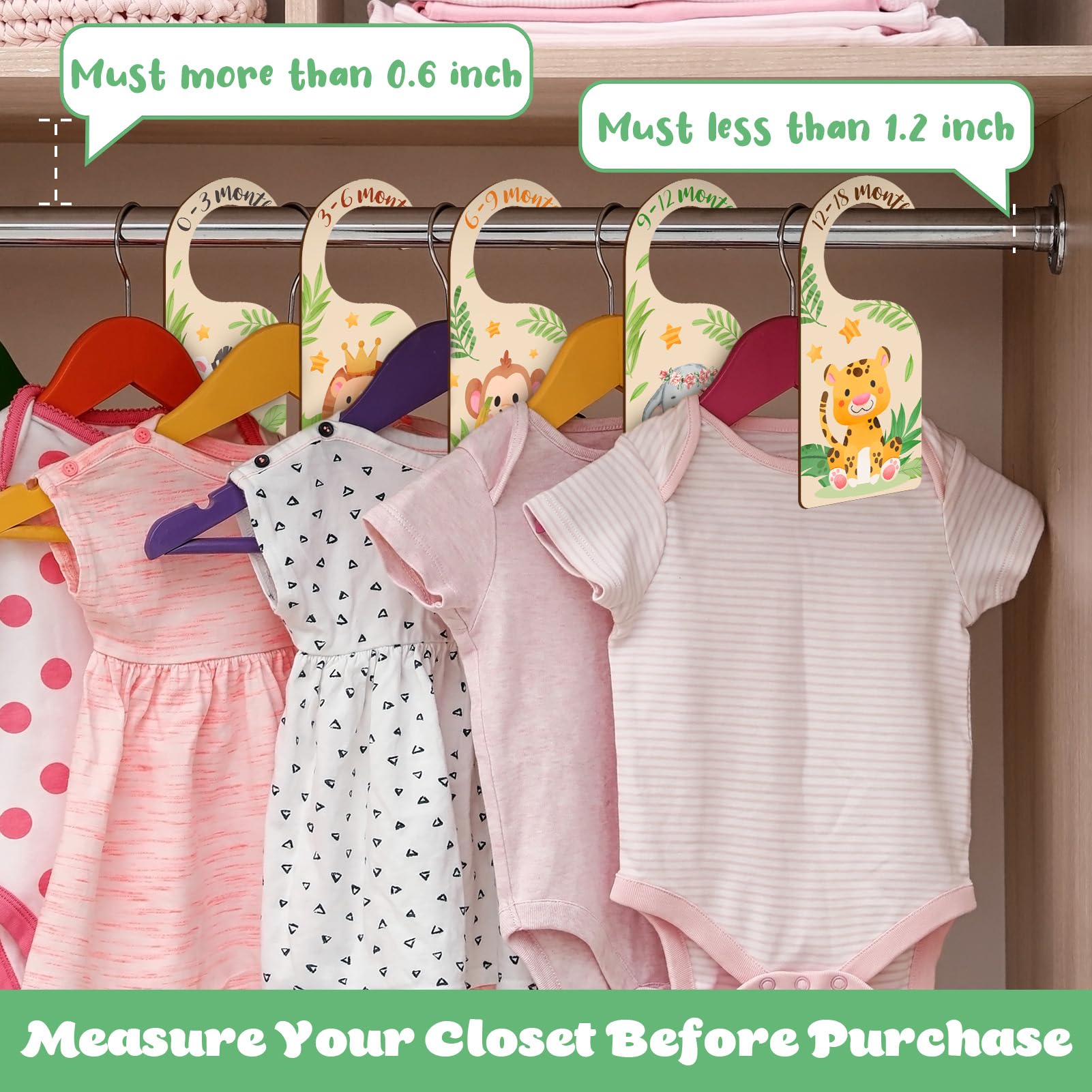 Auidy_6TXD wooden baby closet organizers keep nurseries tidy and stylish