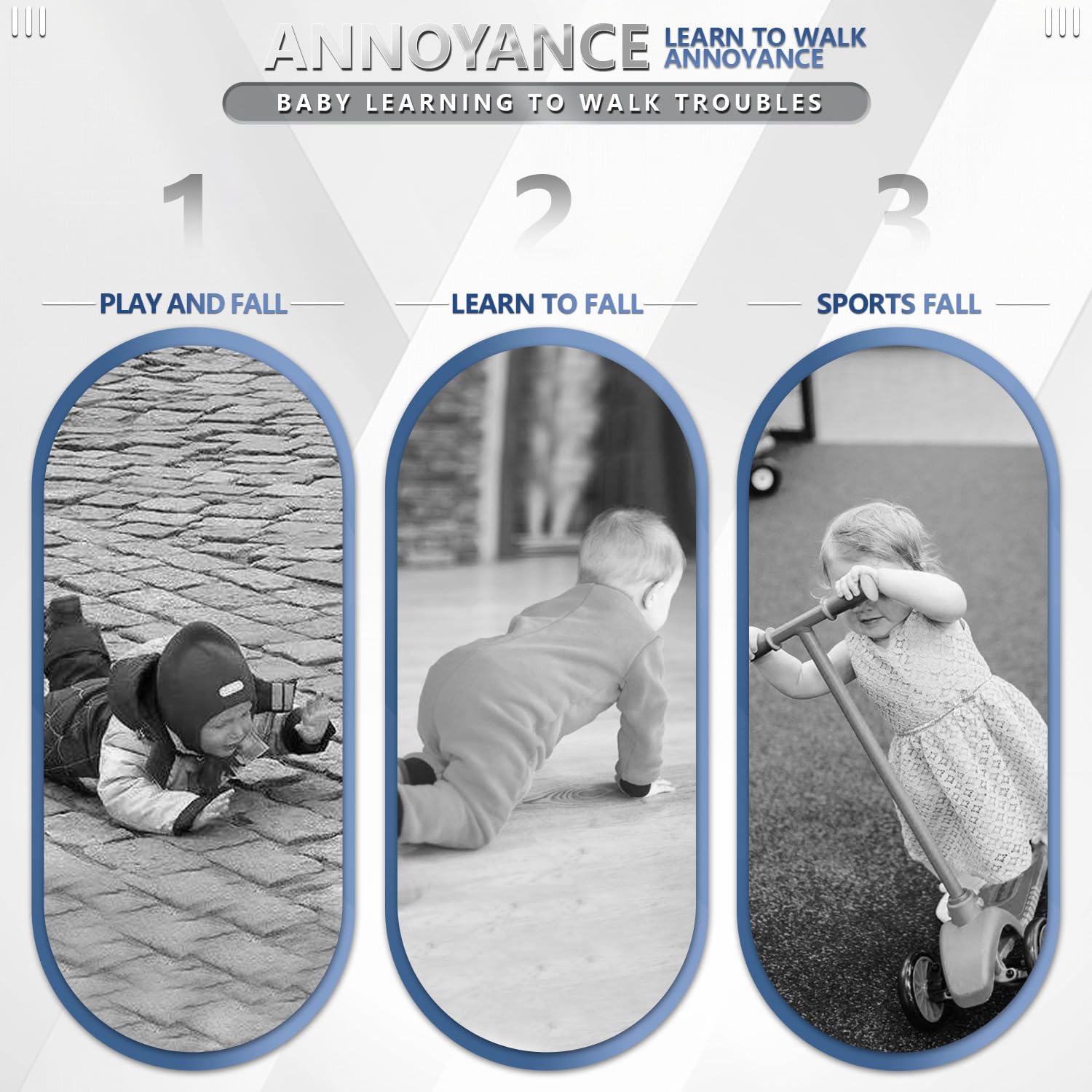 AUKOUPCIL knee pads side view demonstrating stability during crawling.