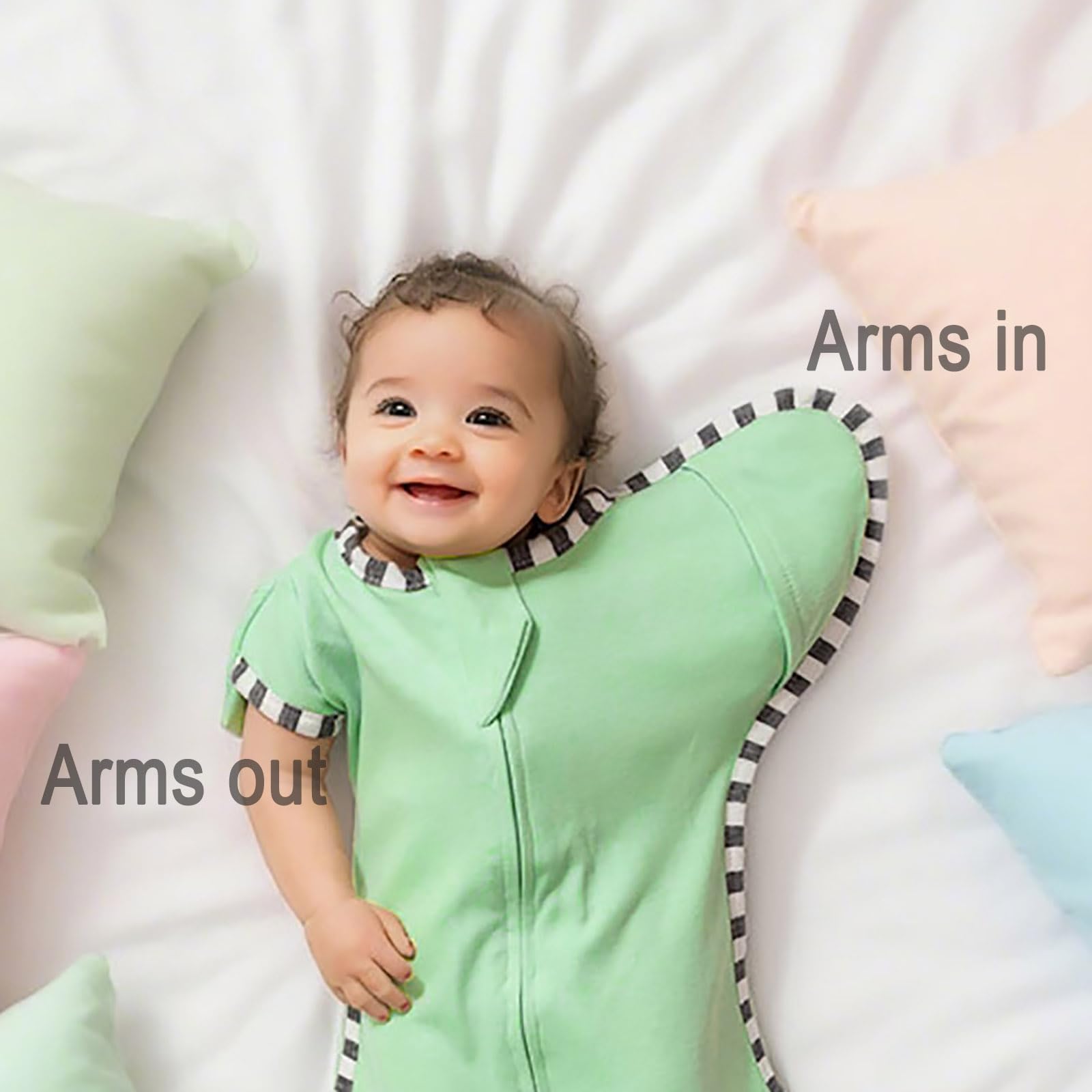 Aullar 100% cotton fabric swaddle is soft and breathable.