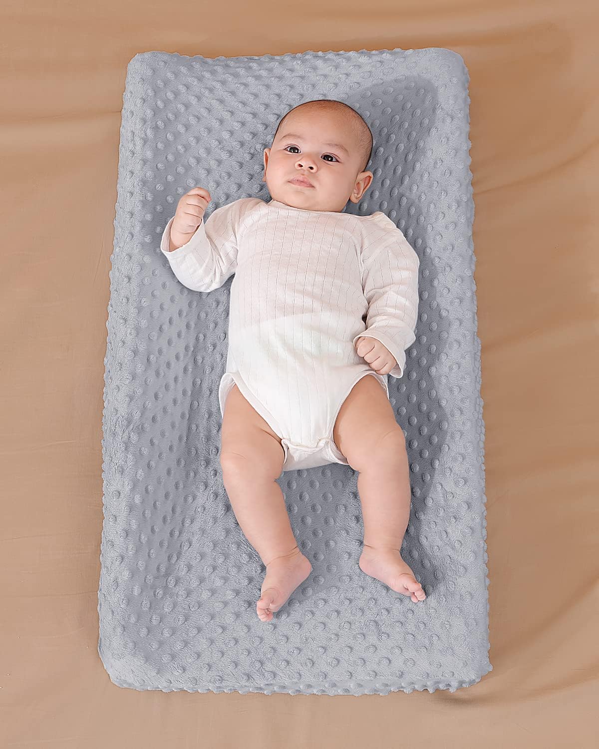 Aullar neutral beige-grey nursery colorway blends with modern decor.
