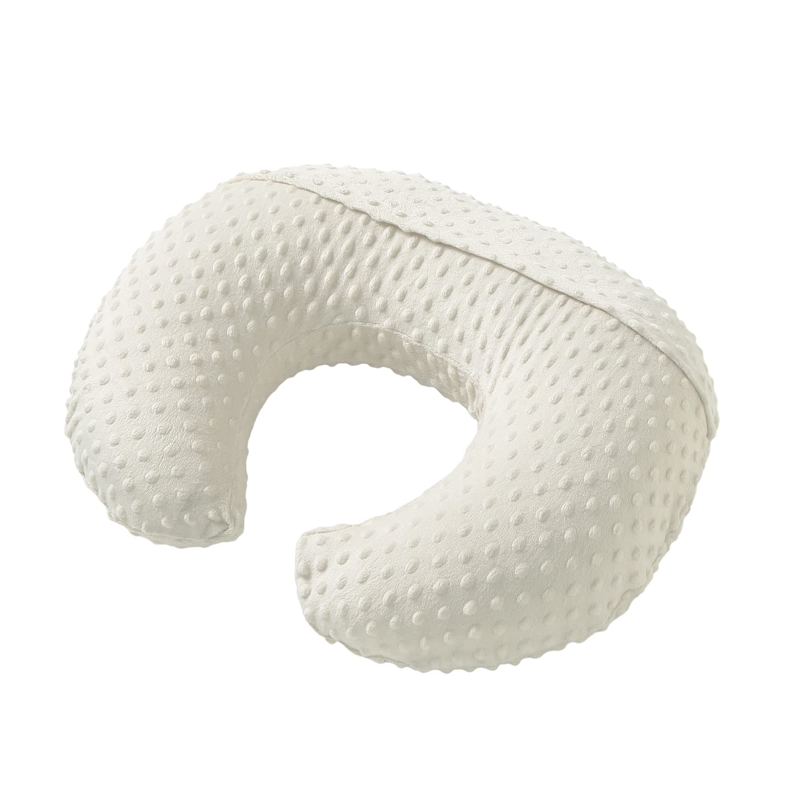 Aullar Nursing Pillow beige propping-baby demonstrates versatile awake-time support