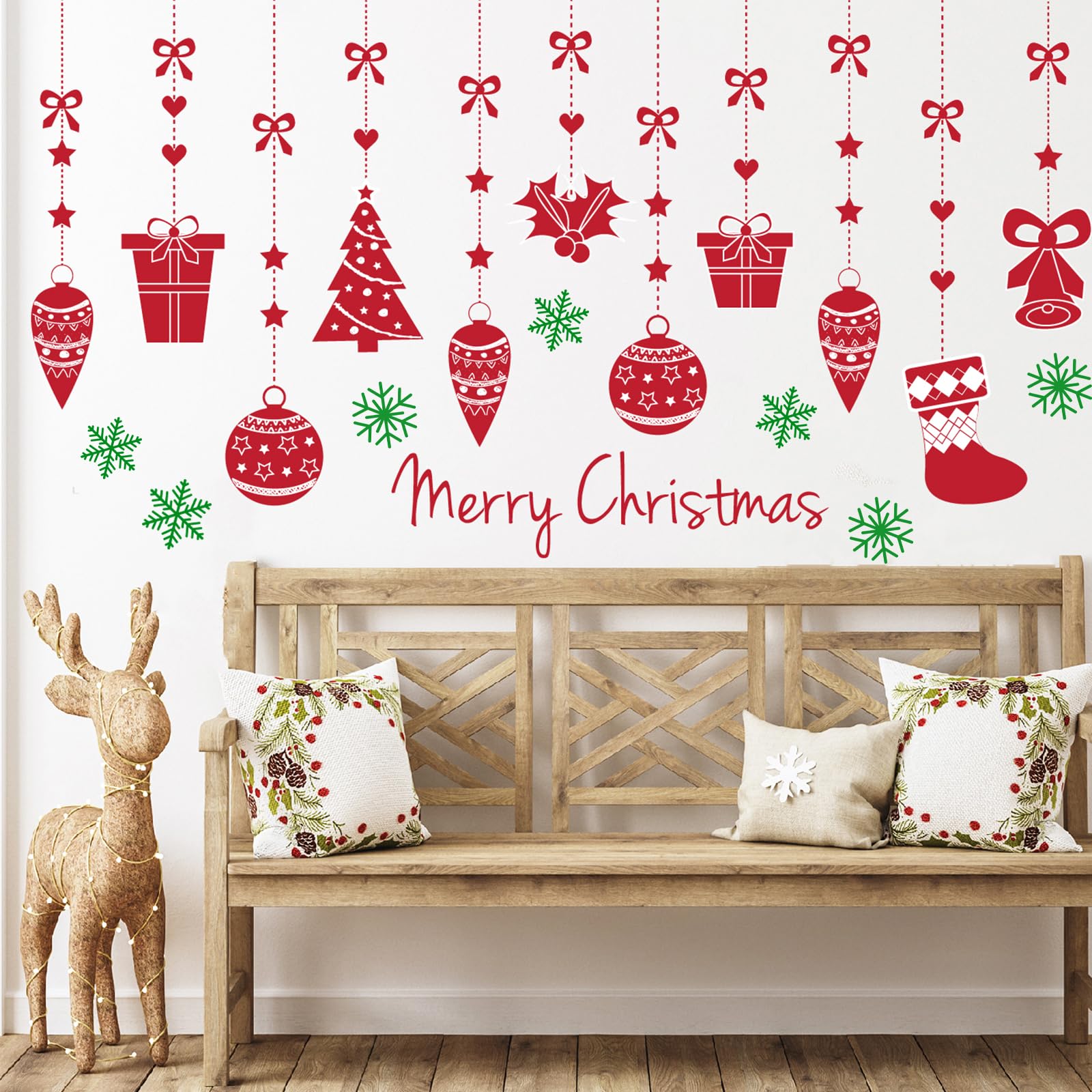 AUNMER Christmas wall decals bedroom tree for festive bedroom makeover, easily removable