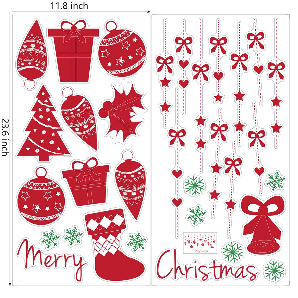 AUNMER Christmas wall decals holiday mural with multiple elements for any room