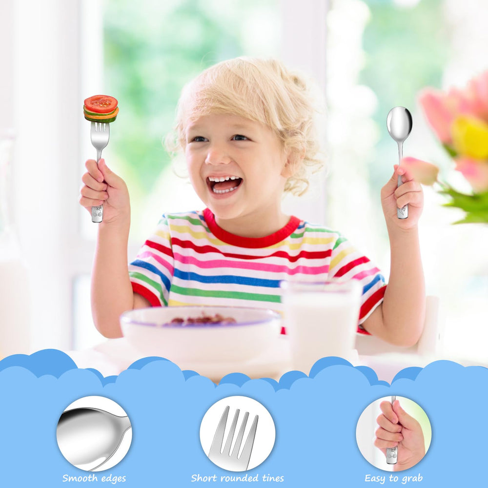 AUOIKK cartoon-patterned set encourages eating with fun visuals