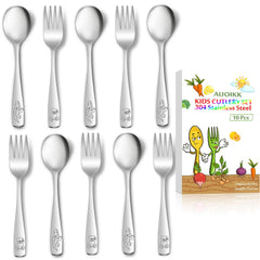 AUOIKK crocodile spoons for toddlers; easy-to-grip utensils that support mealtime independence