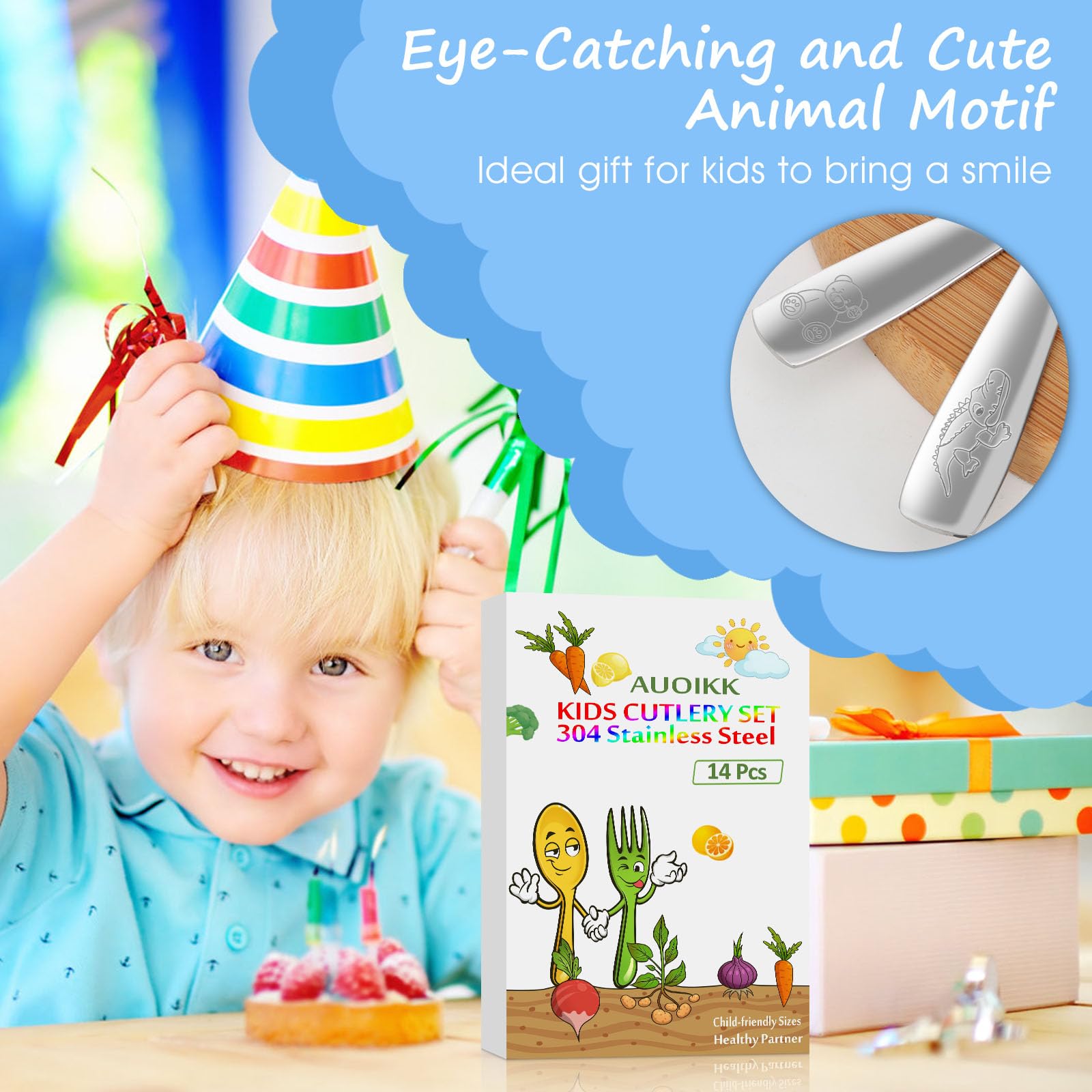 AUOIKK durable stainless steel withstands daily toddler use.