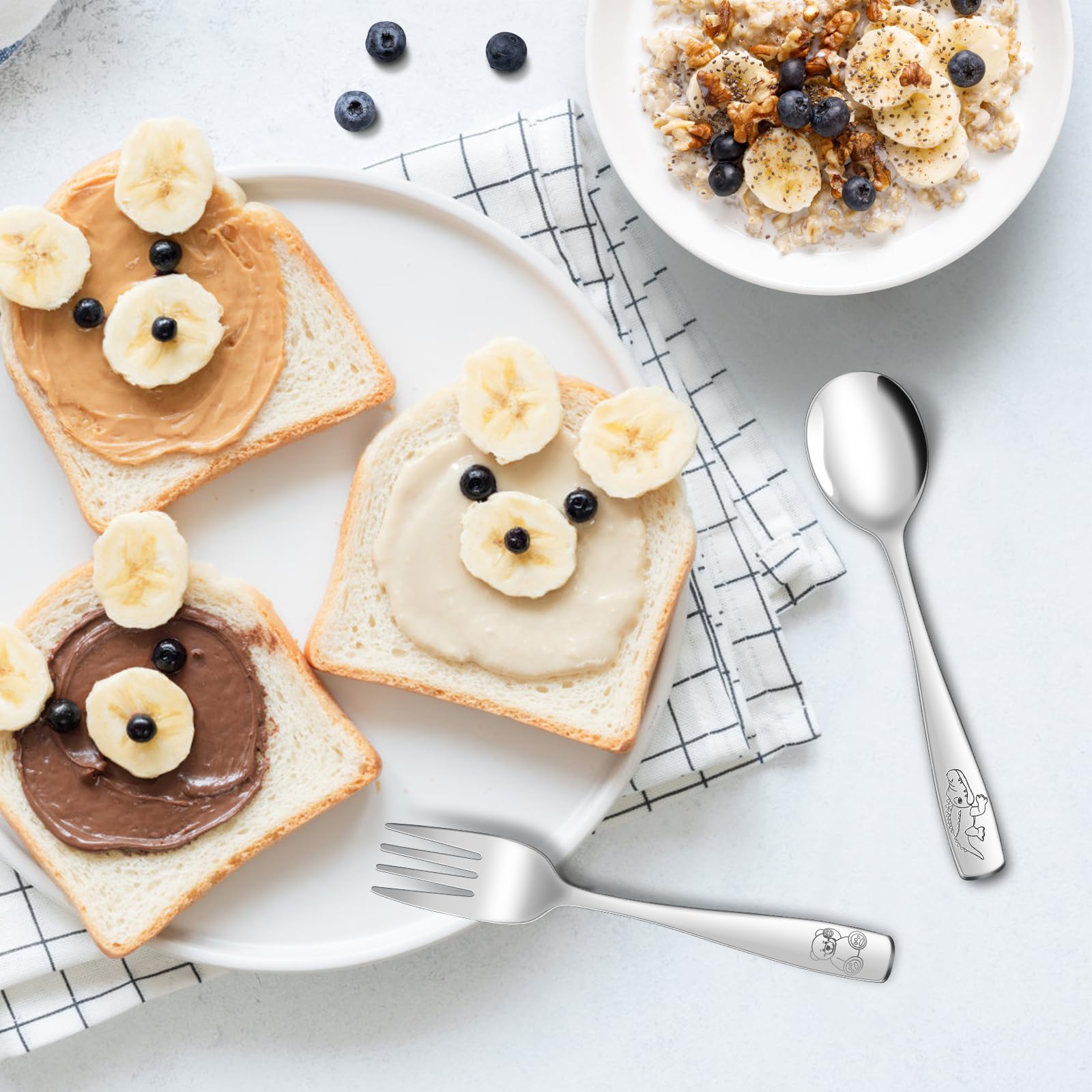 AUOIKK no sharp edges design keeps meals safe for toddlers.