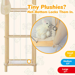 Auoleru elastic cords enable easy storage and retrieval of stuffed animals.