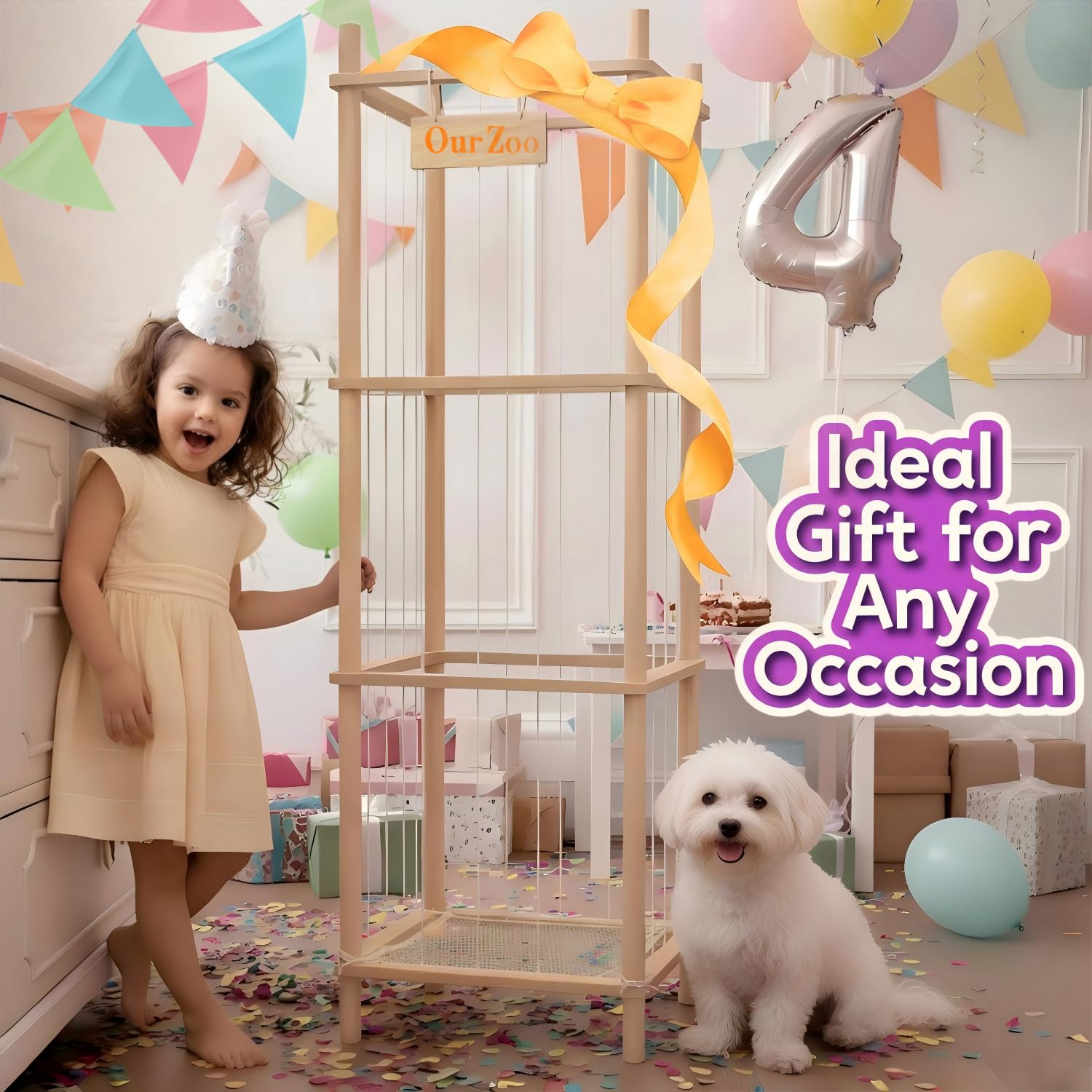 Auoleru stuffed-animal-storage-tower-kids-room demonstrates organized play area and easy toy access.