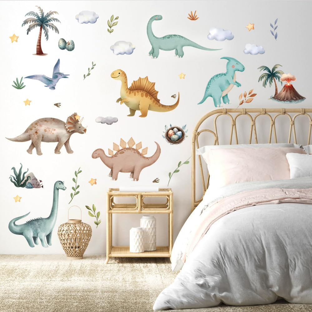 Aurbhosa dino wall decal volcano green ideal for kids rooms inspiring imagination