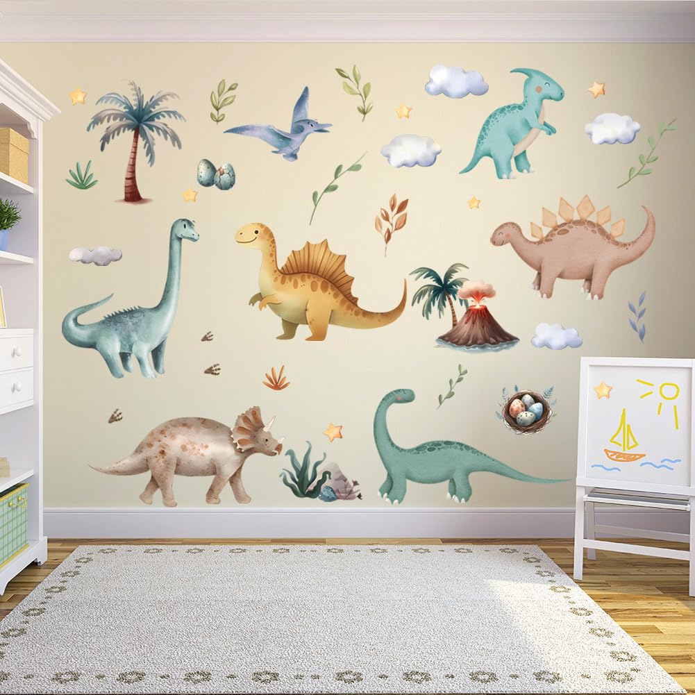 Aurbhosa wall sticker peel and stick dinosaur easy installation on clean surfaces
