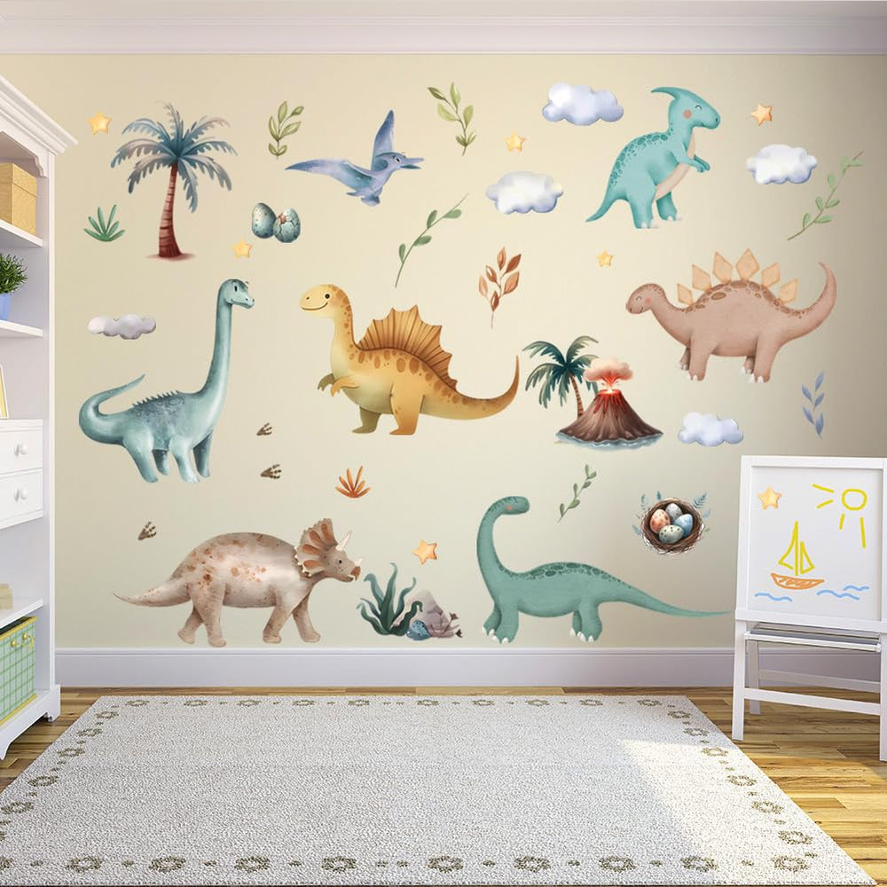 Aurbhosa wall sticker peel and stick dinosaur easy installation on clean surfaces