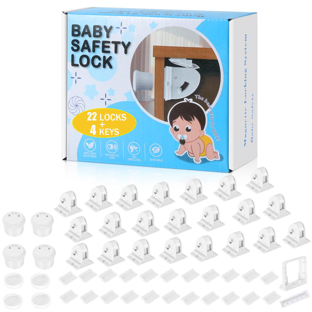 Aurblozen invisible cabinet lock keeps cabinets safe without visible hardware for child safety