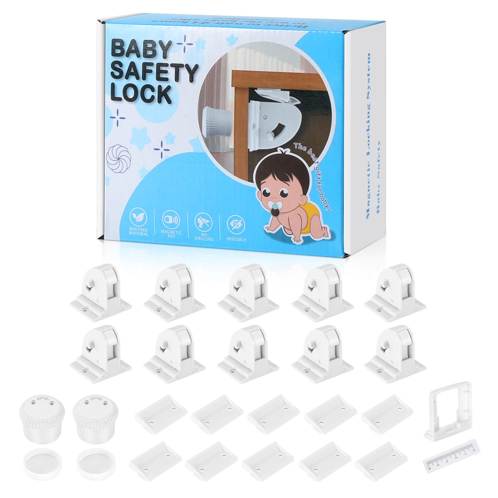Aurblozen invisible-design drawer lock blends with cabinetry for discreet childproofing.