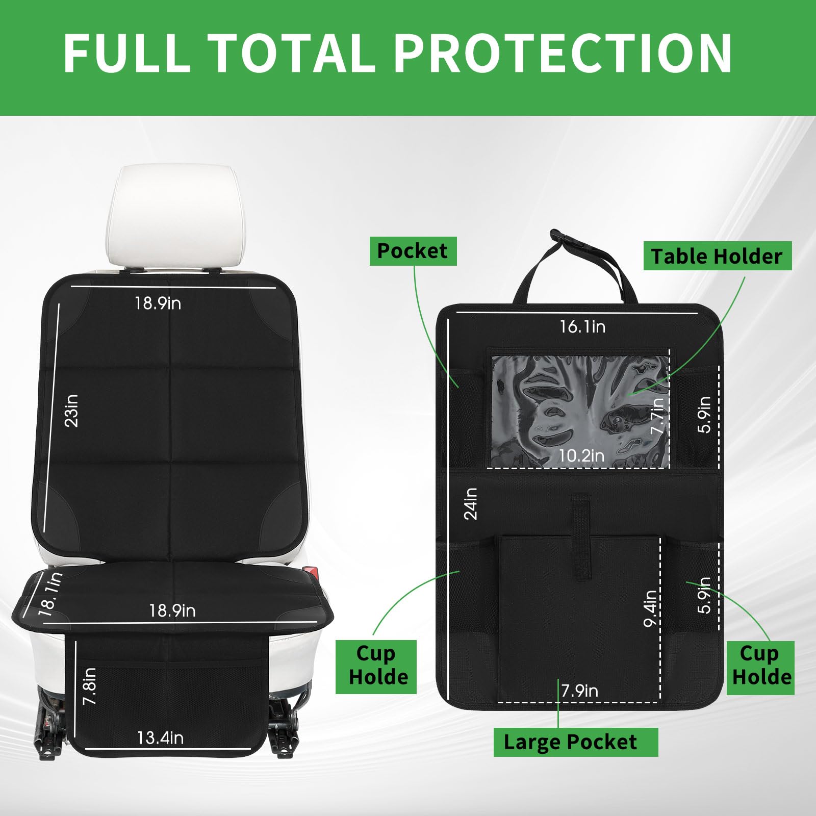 Aurelema backseat organizer pockets keep snacks and gadgets neatly within reach.