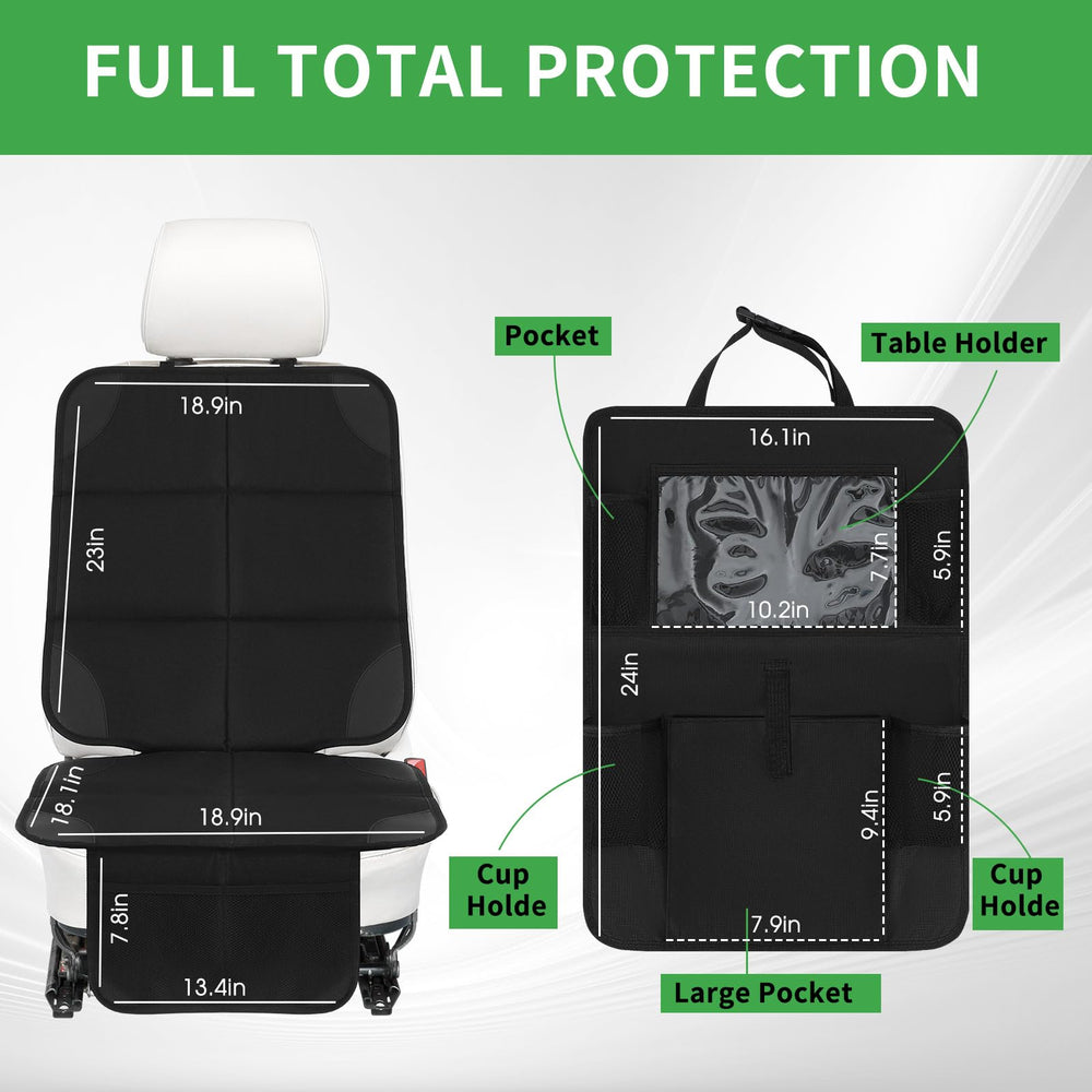 Aurelema backseat organizer pockets keep snacks and gadgets neatly within reach.