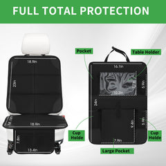 Aurelema backseat organizer pockets keep snacks and gadgets neatly within reach.