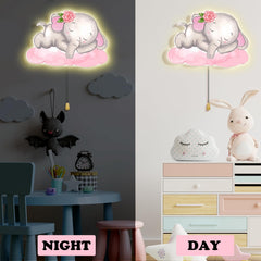 Aurelema Elephant Night Light soft glow enhances bedtime ambiance.