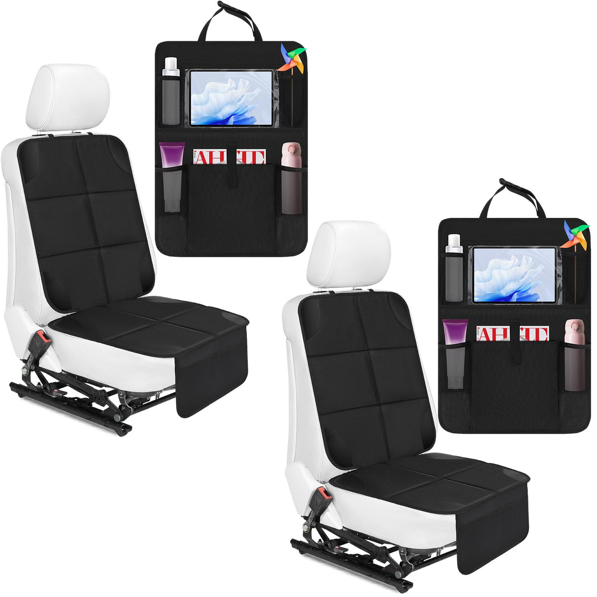 Aurelema non-slip seat protector assembly maintains clean seats during daily drives.