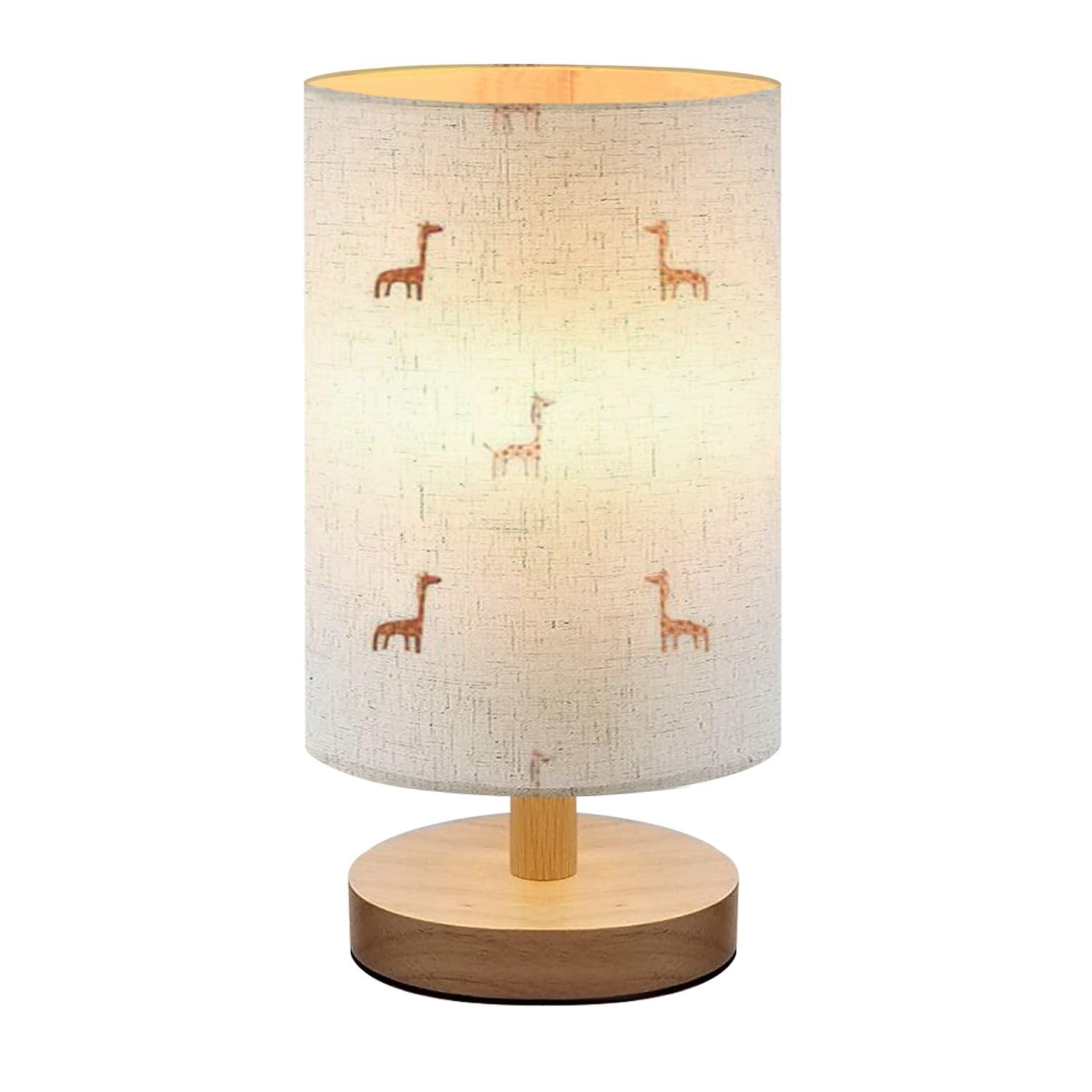 AURFIAIUOP bedside lamp with baby giraffe pattern for cozy bedroom ambiance.