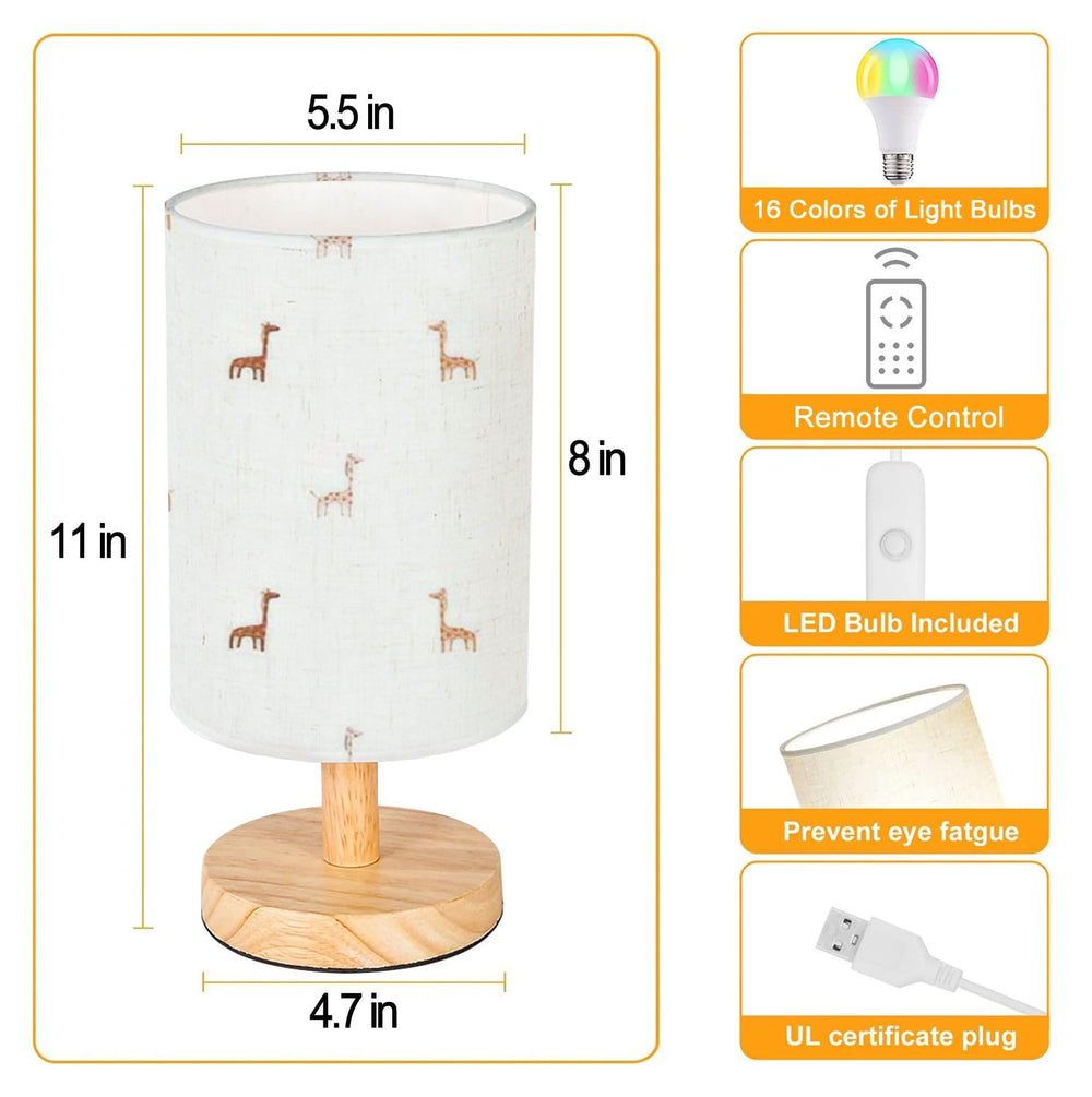 AURFIAIUOP dimmable lamp with remote control for mood lighting.