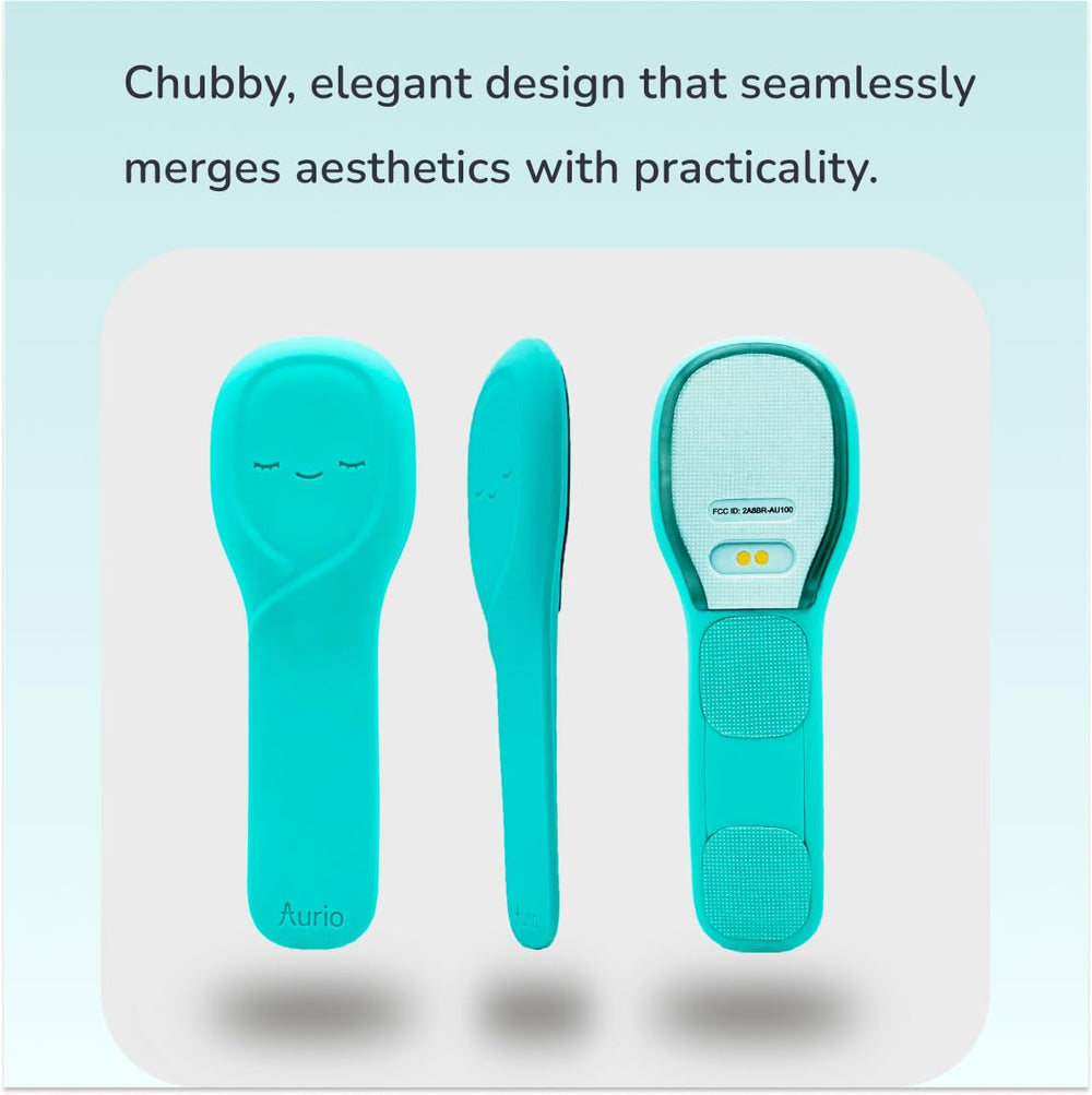 Aurio rechargeable battery lasts 2–3 weeks under typical use.