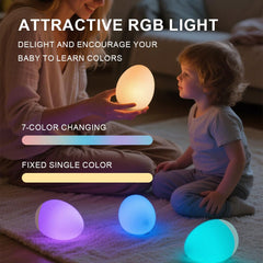 AuroraNiteBeam soft-touch silicone night light is safe for babies.