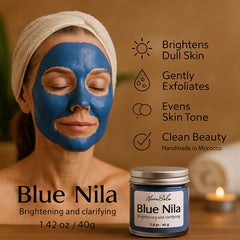 Authentic Moroccan Nila Powder face mask mix closeup for DIY skincare.