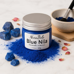 Authentic Moroccan Nila Powder fine texture closeup for easy mixing.