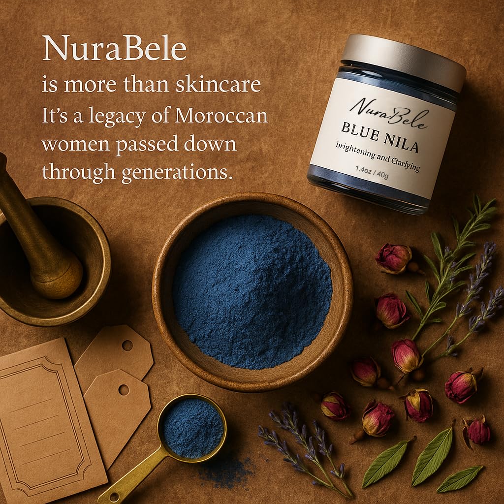 Authentic Moroccan Nila Powder origin Morocco label closeup.