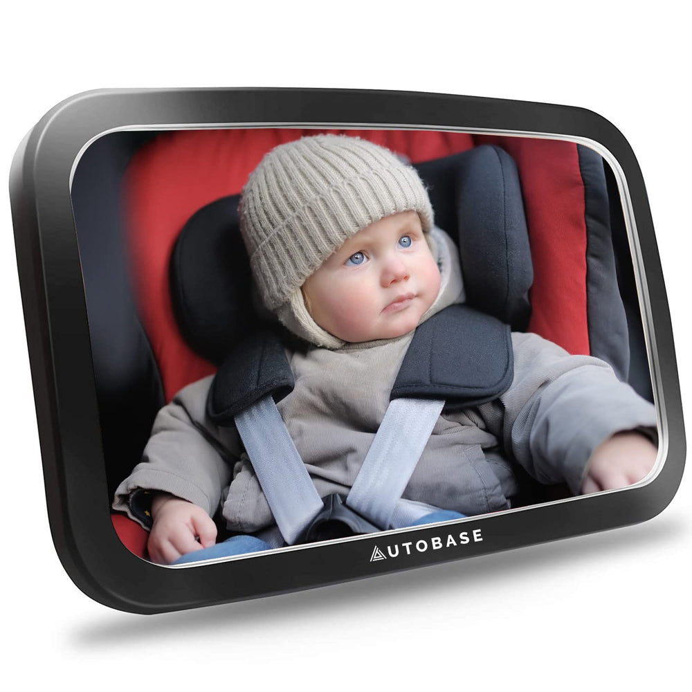 Autobase Baby Car Mirror crystal view for rear-facing seats with wide visibility