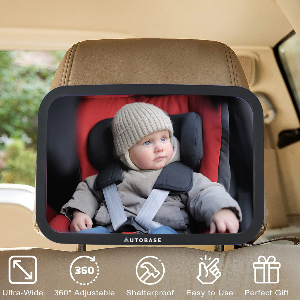 Autobase Baby Car Mirror wide view aids monitoring during travel