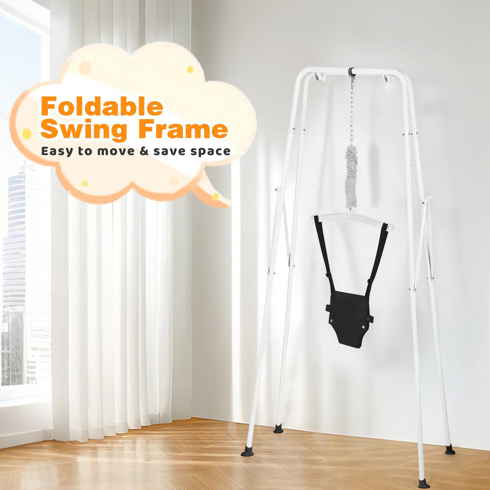 AUTOKAKUM baby jumper safety features and durable materials for worry-free play