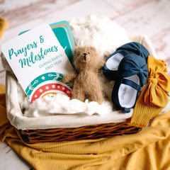 Autumn & Annie first smile milestone card preserves a precious grin.