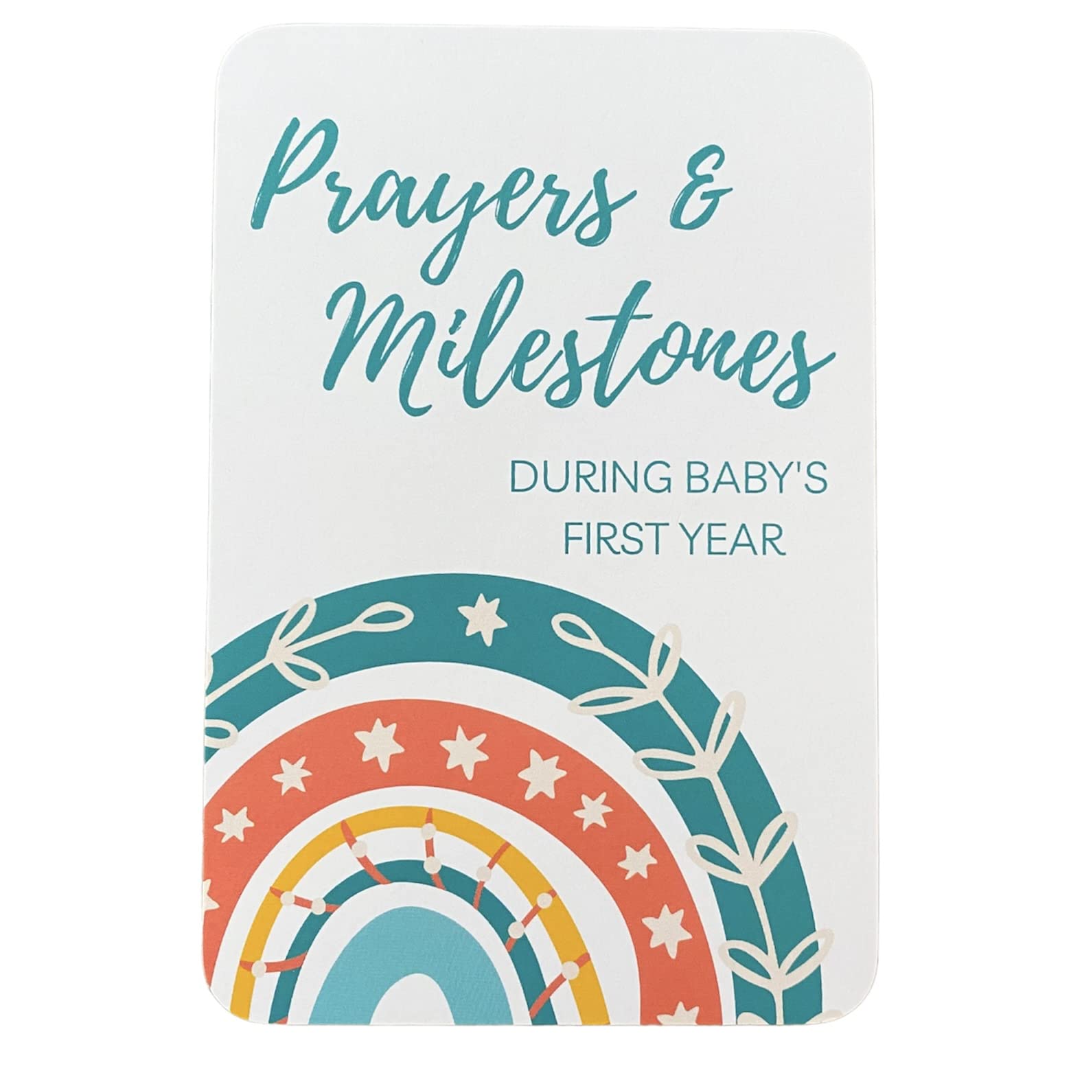 Autumn & Annie prayer milestone card birth front documents newborn milestones with scripture.
