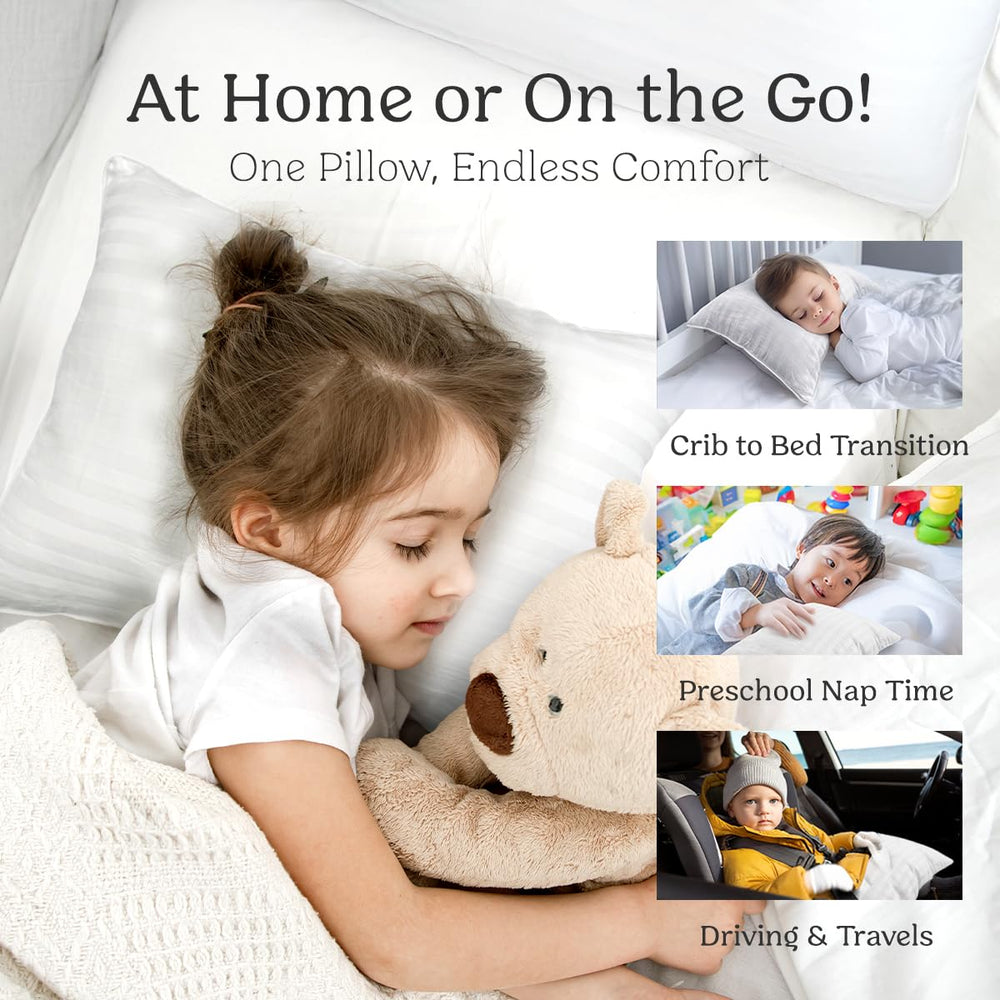 Autumn Bliss Co toddler pillow soft organic cotton cover emphasizes breathable comfort