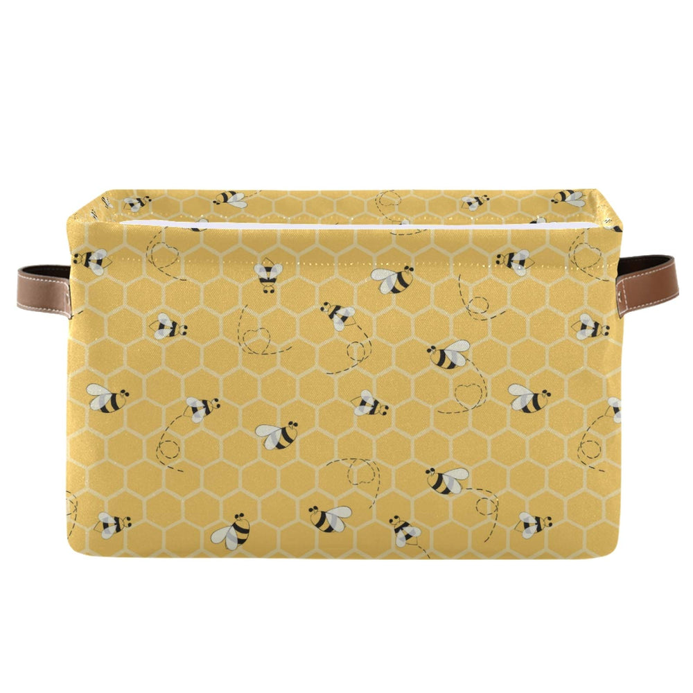 AUUXVA Cute Animal Bee Basket front view for nursery organization